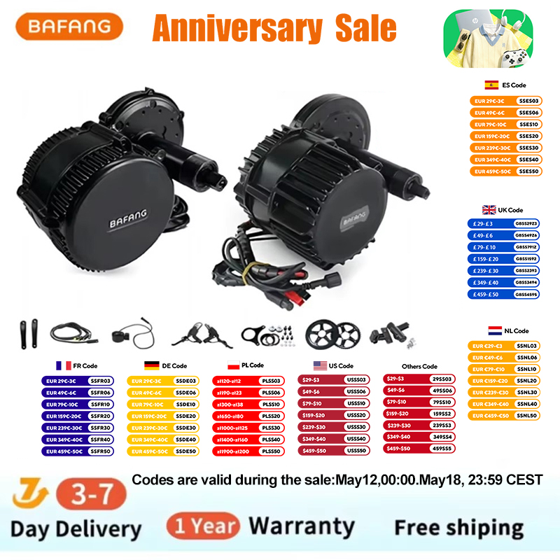 Mid Drive Motor Kit 52V 1000W - Bafang BBSHD 1000 واط 52 فولت