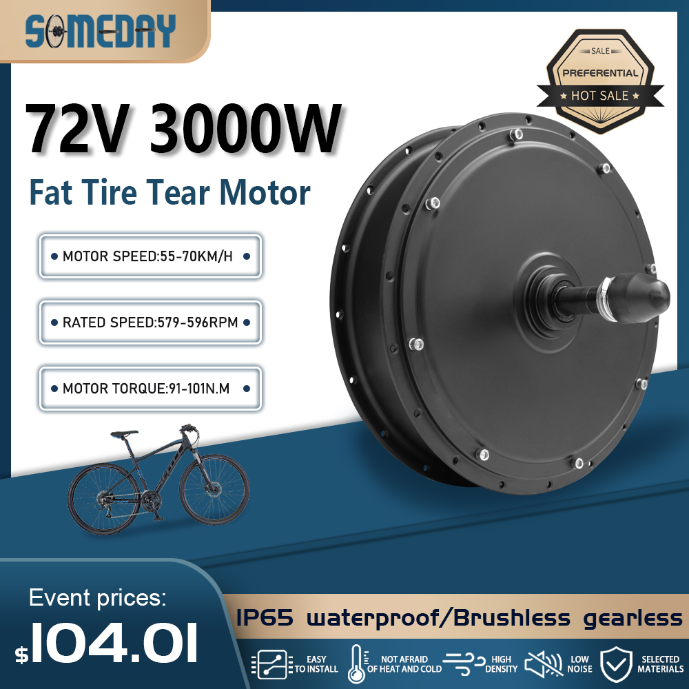 Ebike Conversion Kit 72V 3000W - محرك دراجة كهربائية بإطارات عريضة 72