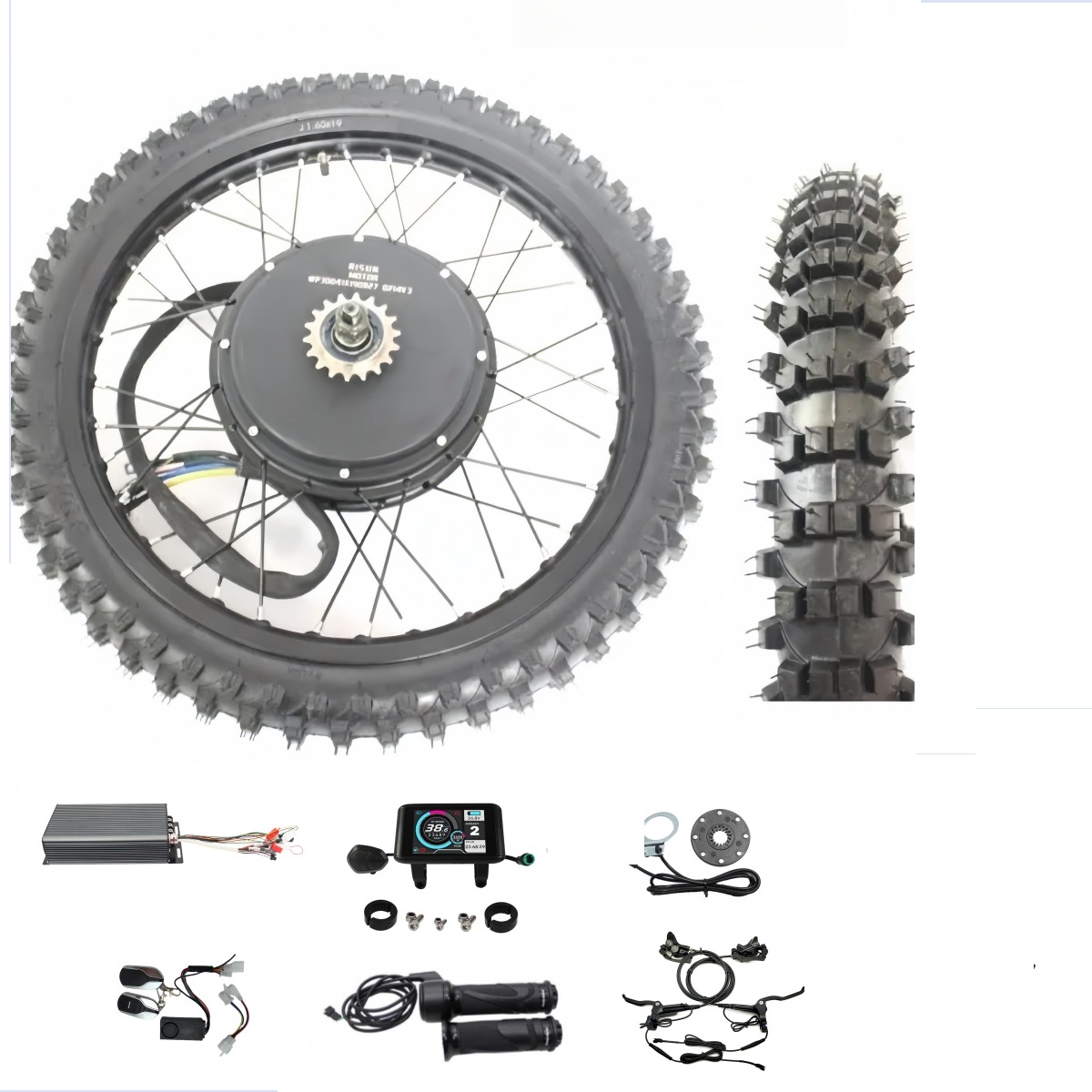 Ebike 48 فولت-72 فولت 3000-800 - مراجعة 72V 5000W Hub Motor Kit وسعره