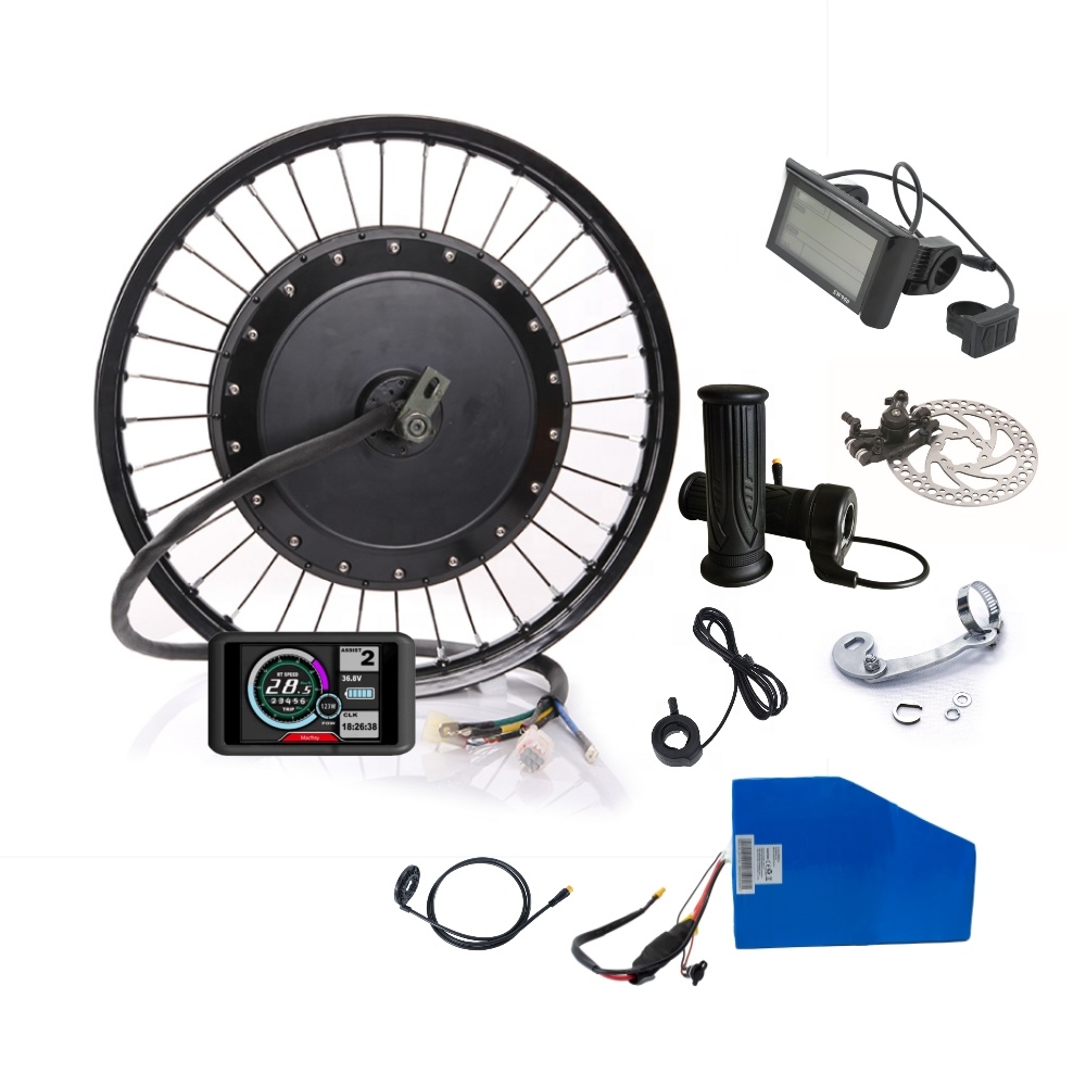 عزم دوران كبير دراجة كهربائية  - مراجعة 72V 5000W Hub Motor Kit وسعره