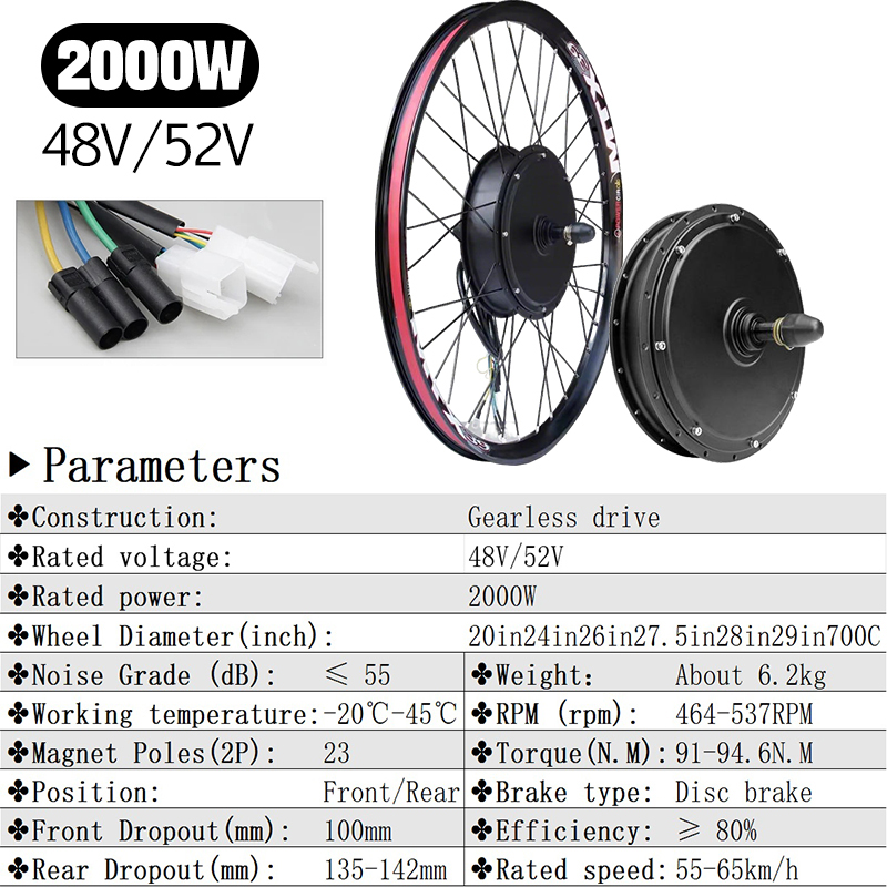 طقم تحويل الدراجة الكهربائية 7 - مراجعة Ebike Conversion Kit 72V 3000W وسعره