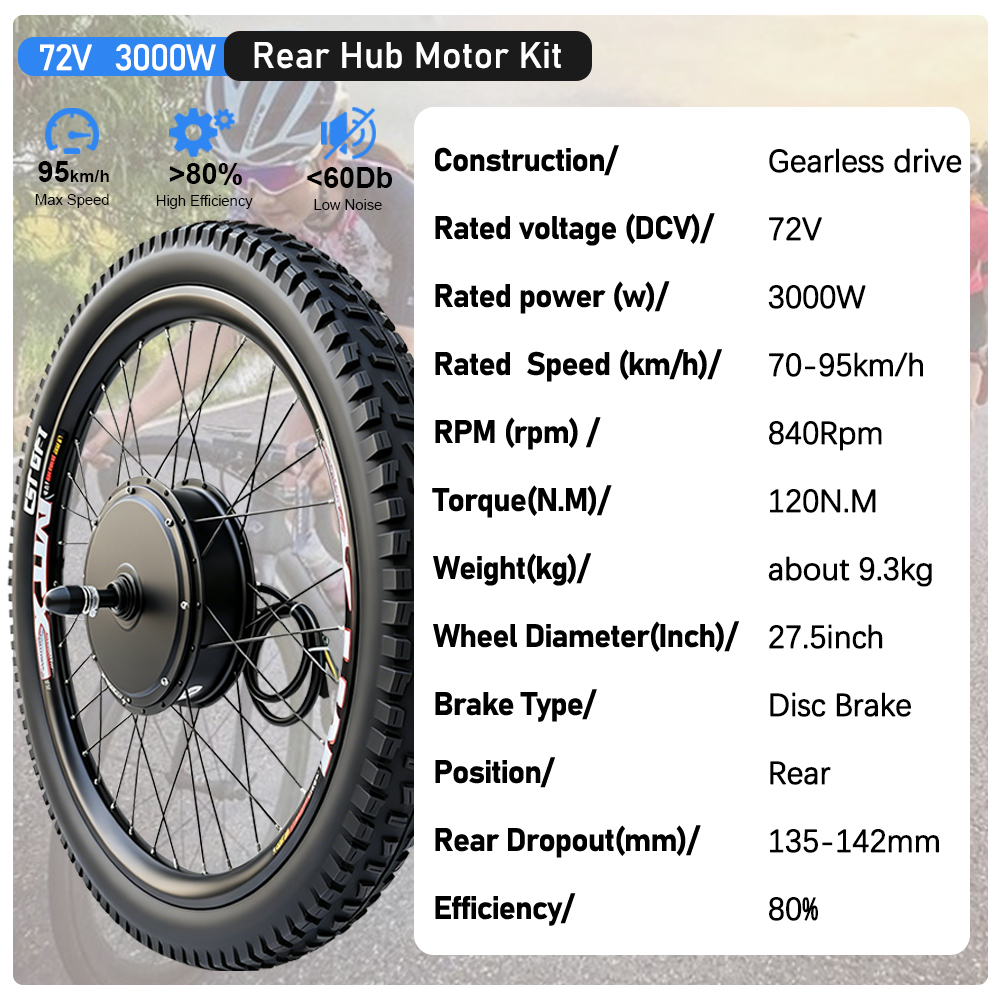 طقم تحويل الدراجة الكهربائية M - مراجعة Ebike Conversion Kit 72V 3000W وسعره