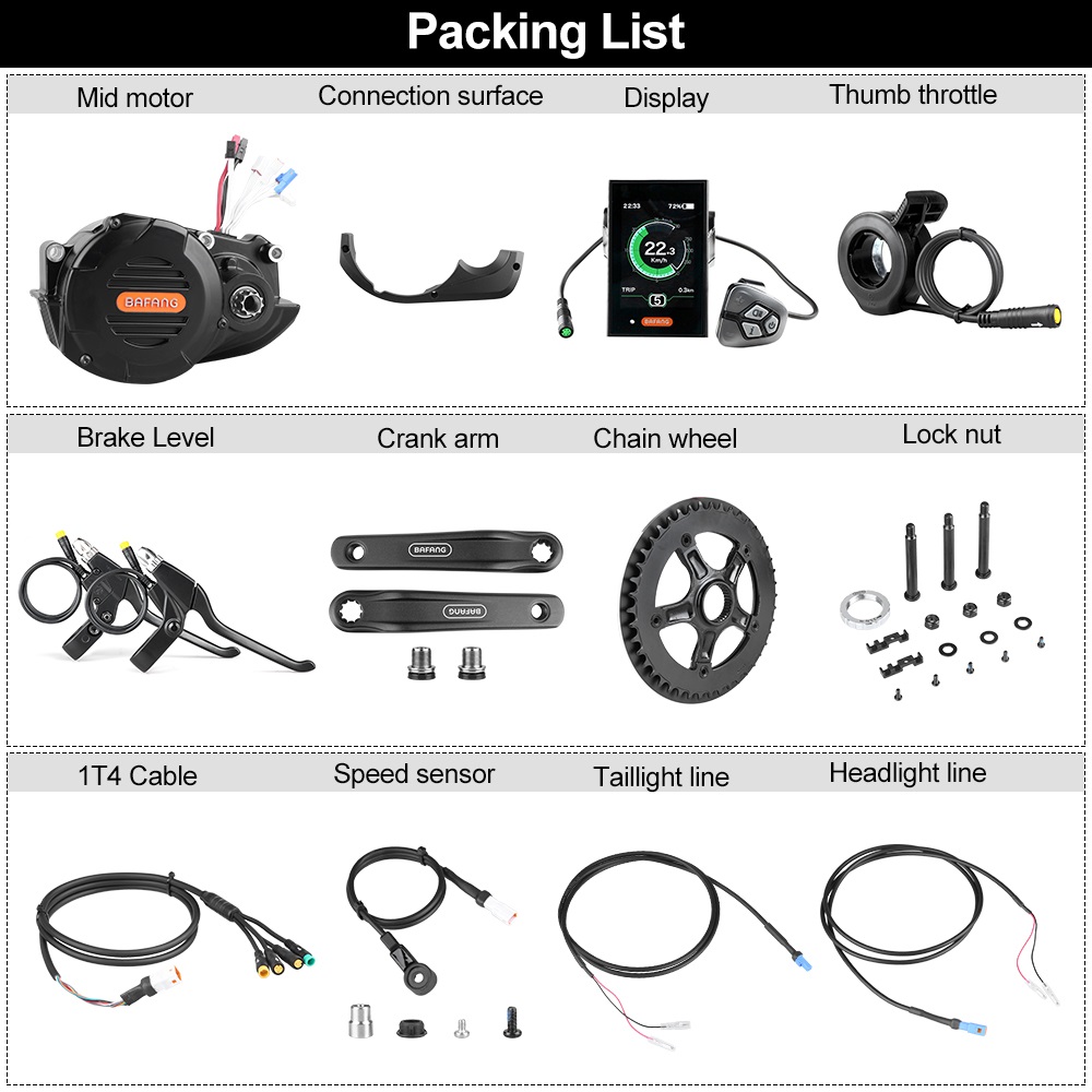 مجموعة تحويل دراجة كهربائية لل - مراجعة Mid Drive Motor Kit 52V 1000W وسعره