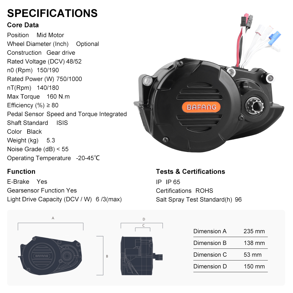 مجموعة تحويل دراجة كهربائية لل - مراجعة Mid Drive Motor Kit 52V 1000W وسعره