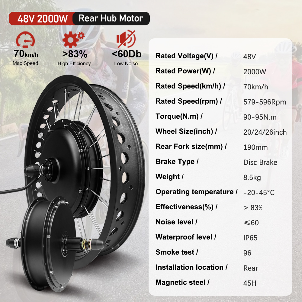 48V2000W الكهربائية الدهون درا - مراجعة 72V 5000W Hub Motor Kit وسعره