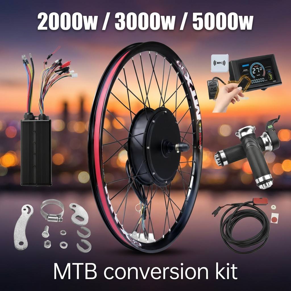 طقم دراجة كهربائية 72 فولت 500 - مراجعة 72V 5000W Hub Motor Kit وسعره