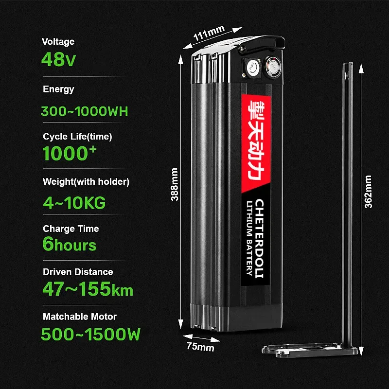 بطارية ليثيوم 48 فولت 30 أمبير - مراجعة Ebike Battery 48V 20Ah Hailong وسعره