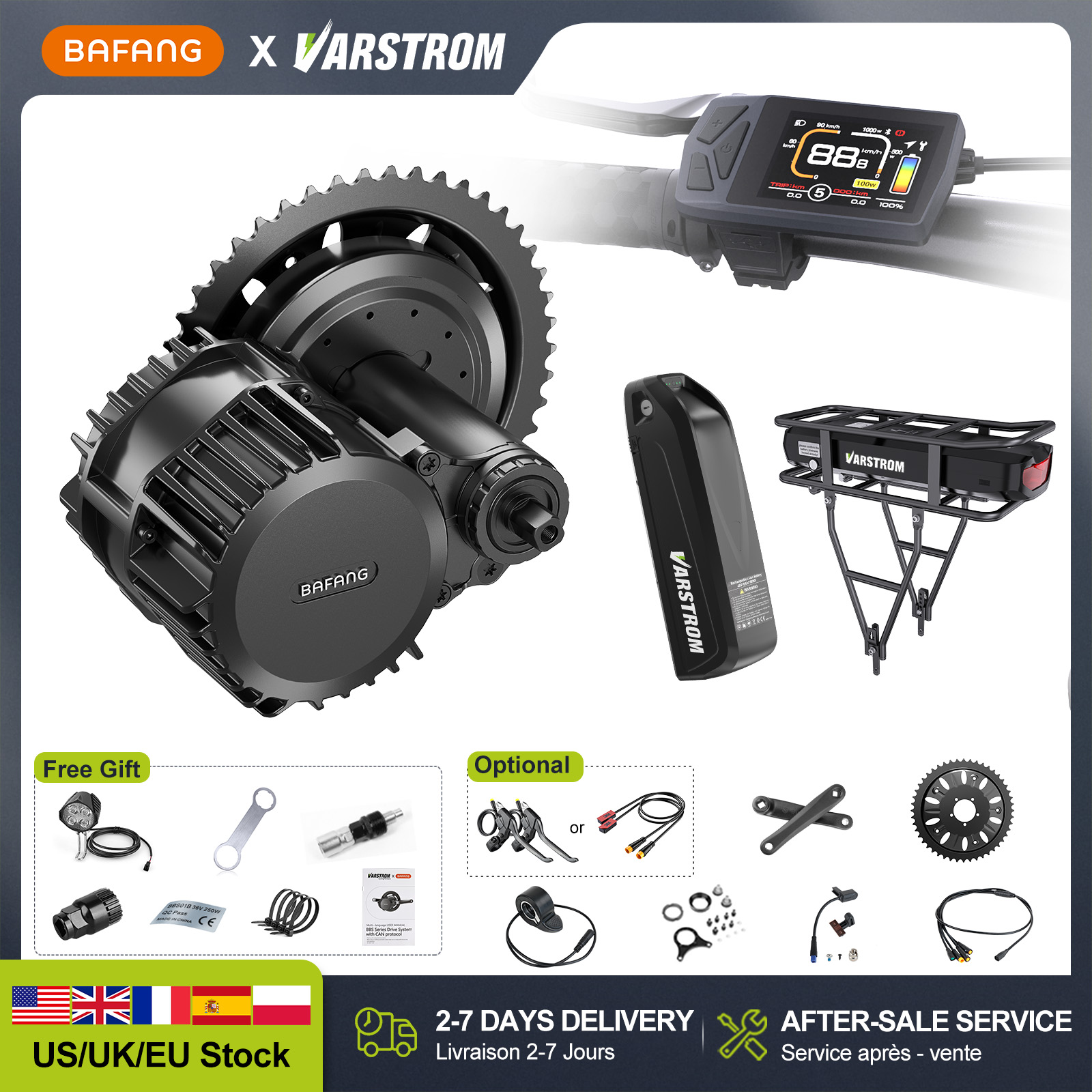 [مخزون أمريكي] محرك ومحركات كه - مراجعة Bafang Bbshd 1000W Conversion Kit وسعره