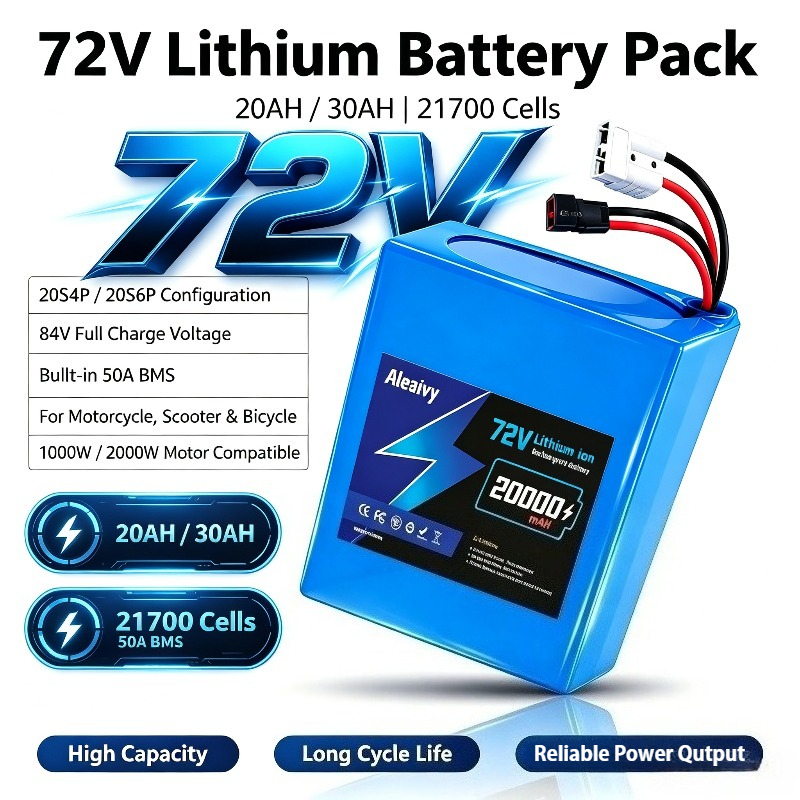 بطارية ليثيوم 72 فولت 20S4P 20 - مراجعة Electric Bicycle Battery 72V 30Ah وسعره