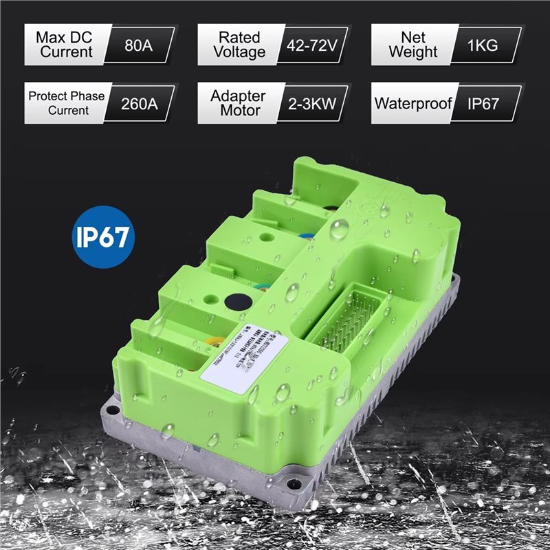 وحدة تحكم موجة جيبية Fardriver - مراجعة Sine Wave Controller 48V 72V 80A وسعره